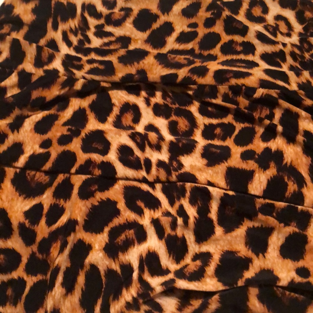 Floor length leopard skirt